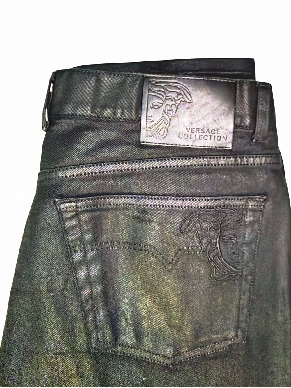 Versace Collection Men's Black Medusa Jeans | Straight Fit Denim | Size 36 - Picture 10 of 14